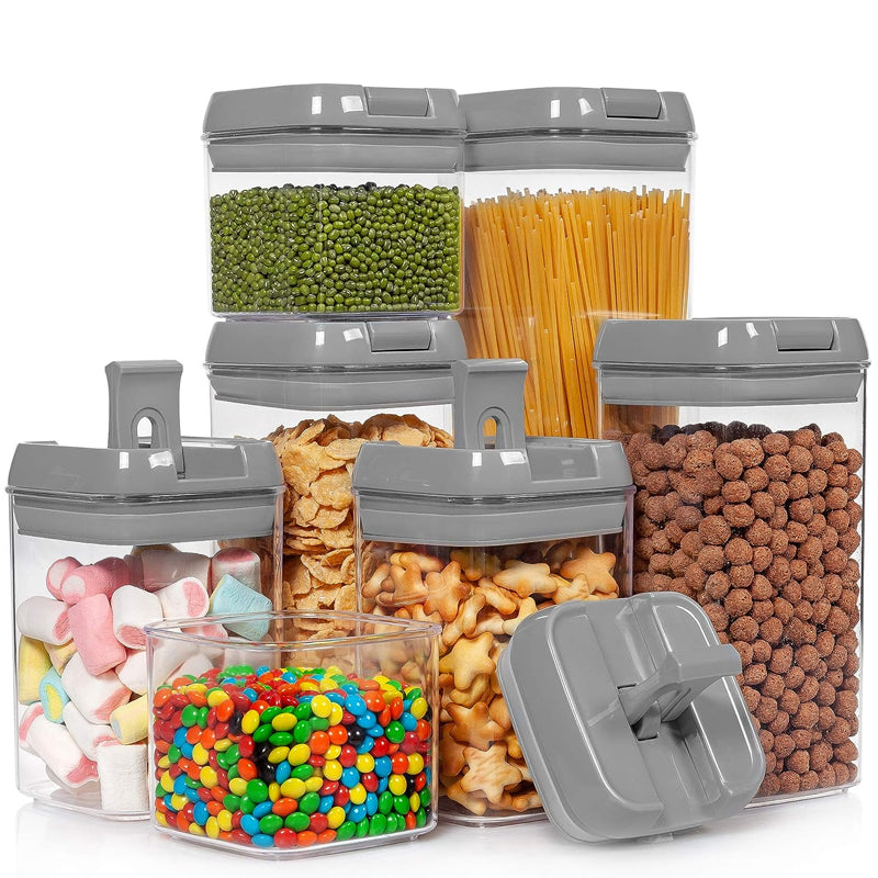 Pack of 7 Plastic Food Storage Organizing Container with Airtight Lids_7