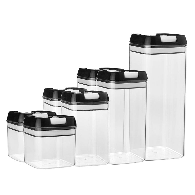 Pack of 7 Plastic Food Storage Organizing Container with Airtight Lids_5