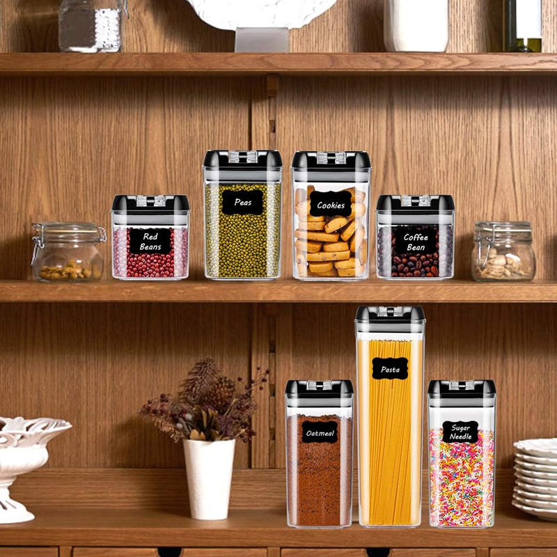 Pack of 7 Plastic Food Storage Organizing Container with Airtight Lids_11