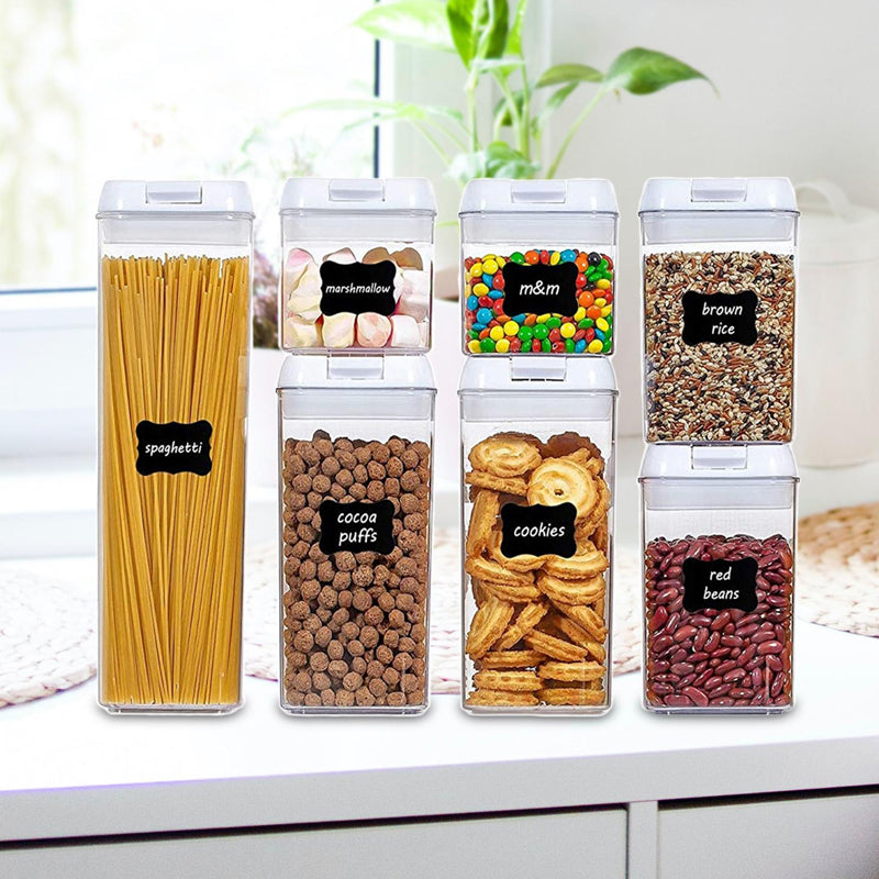 Pack of 7 Plastic Food Storage Organizing Container with Airtight Lids_12