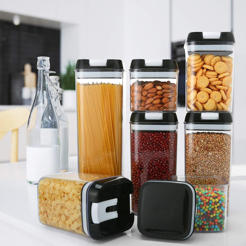 Pack of 7 Plastic Food Storage Organizing Container with Airtight Lids_13
