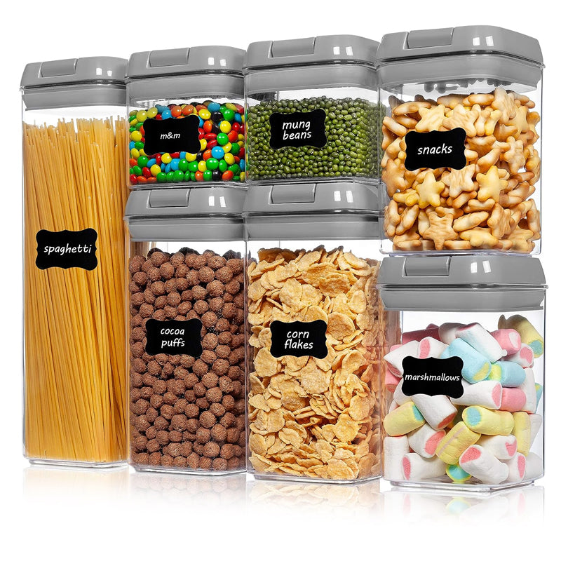 Pack of 7 Plastic Food Storage Organizing Container with Airtight Lids_9